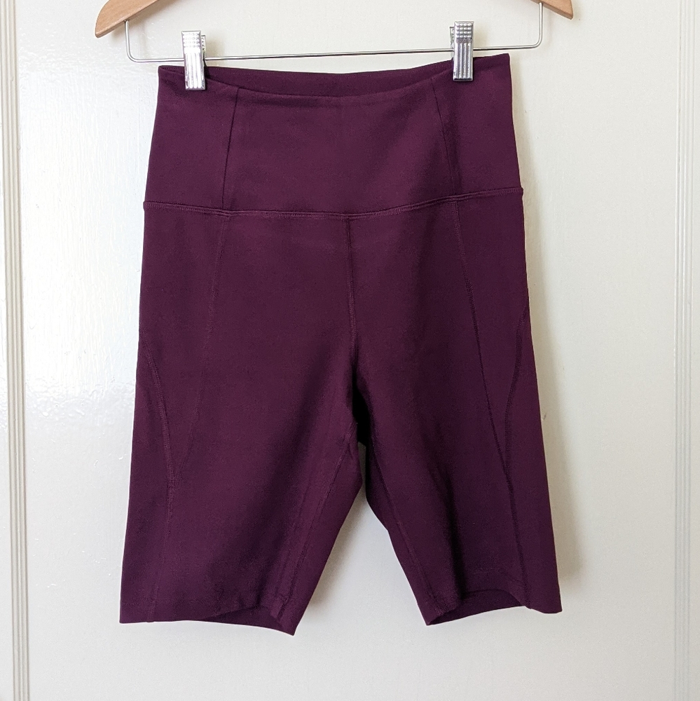 Girlfriend Collective plum bike shorts